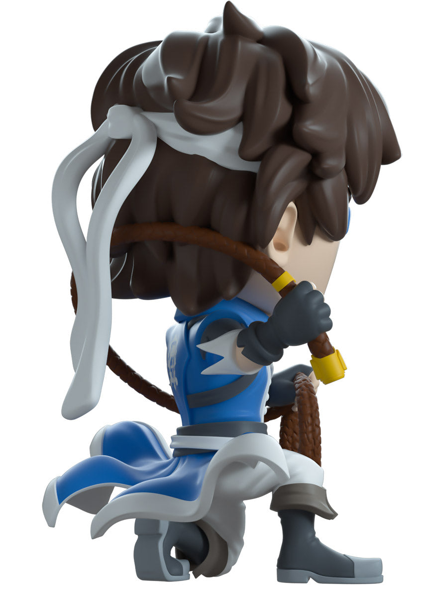 Animated character from YouTooz Richter vinyl figure with brown hair and blue eyes, wearing a blue and white outfit.