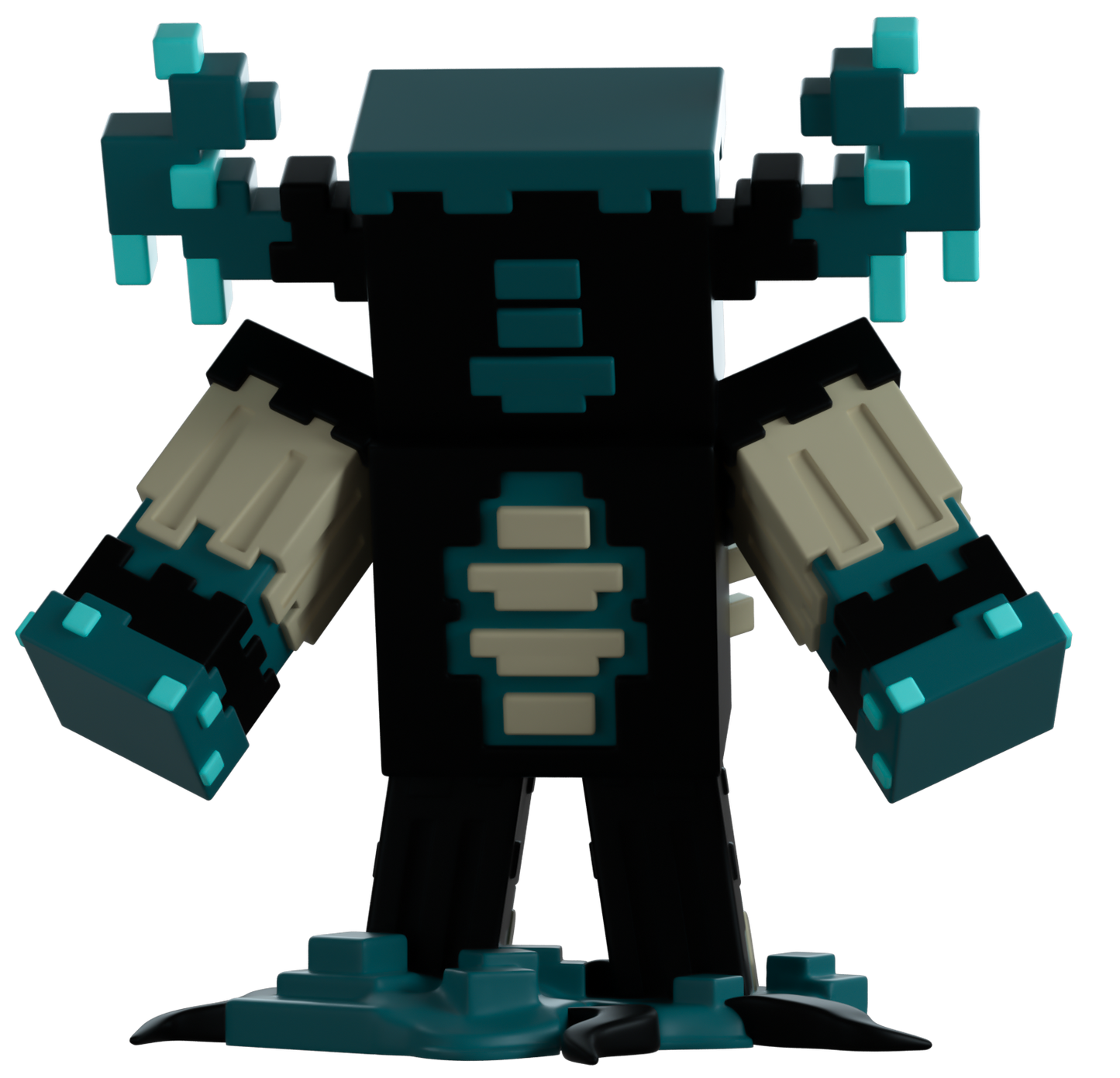 Pixelated vinyl figure Warden from Minecraft from 'YouTooz'