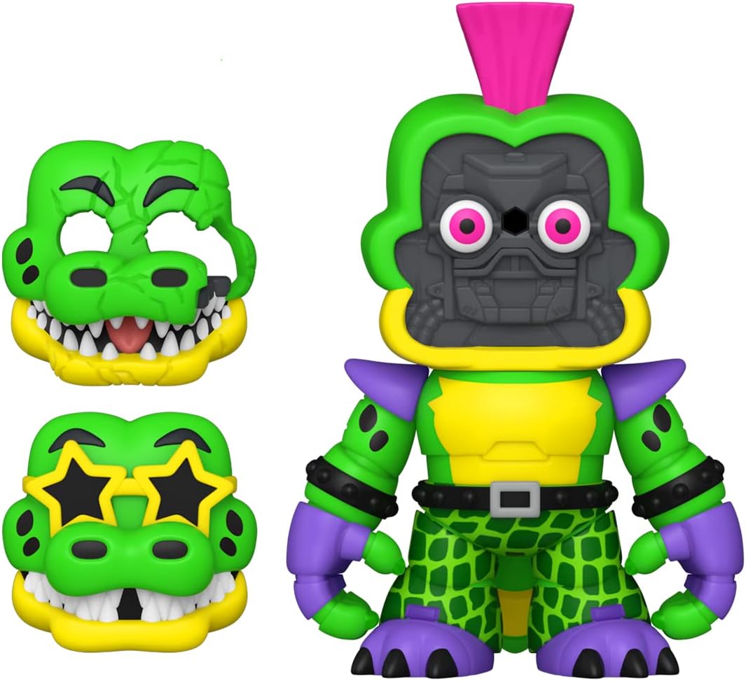 Montgomery Gator figure with multiple heads on a white background