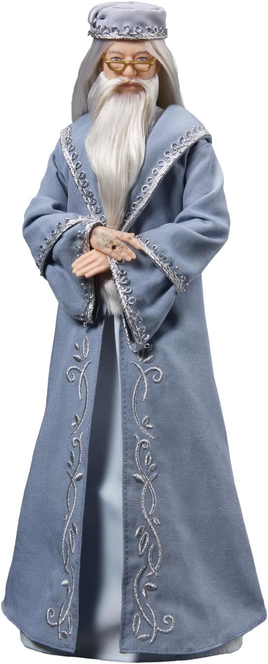 Figure Albus Dumbledore in a detailed blue robe with intricate patterns on a white background