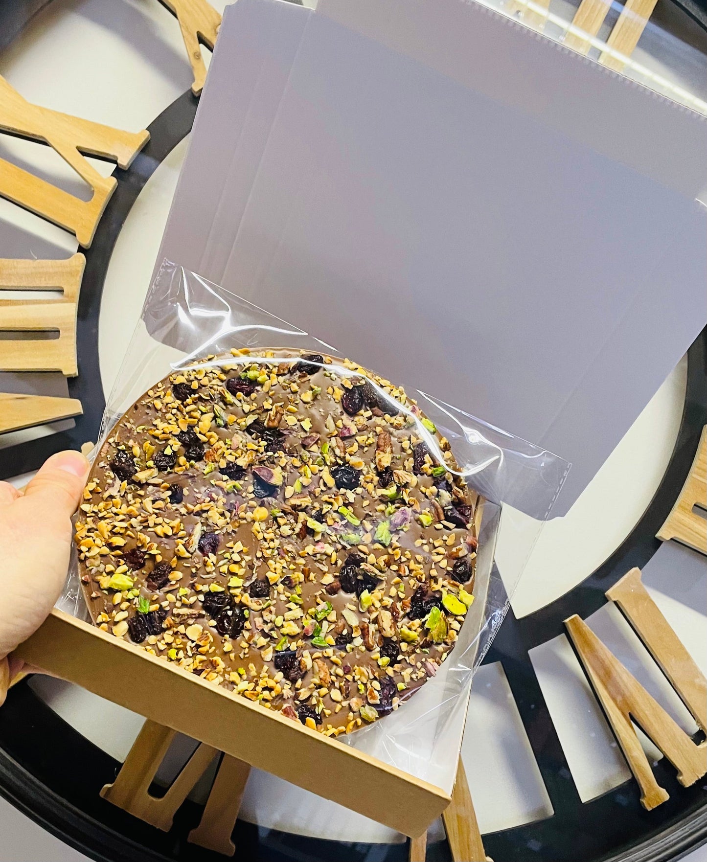 Fruit & Nut Chocolate Pizza