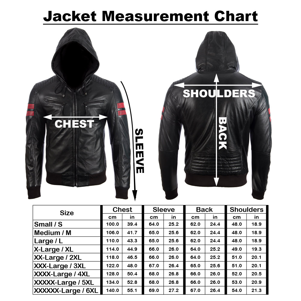 Men's Hooded Bomber Jacket - Black