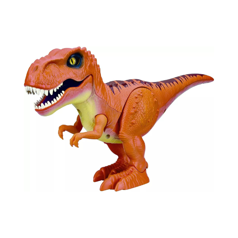 Toy dinosaur figure on a white background