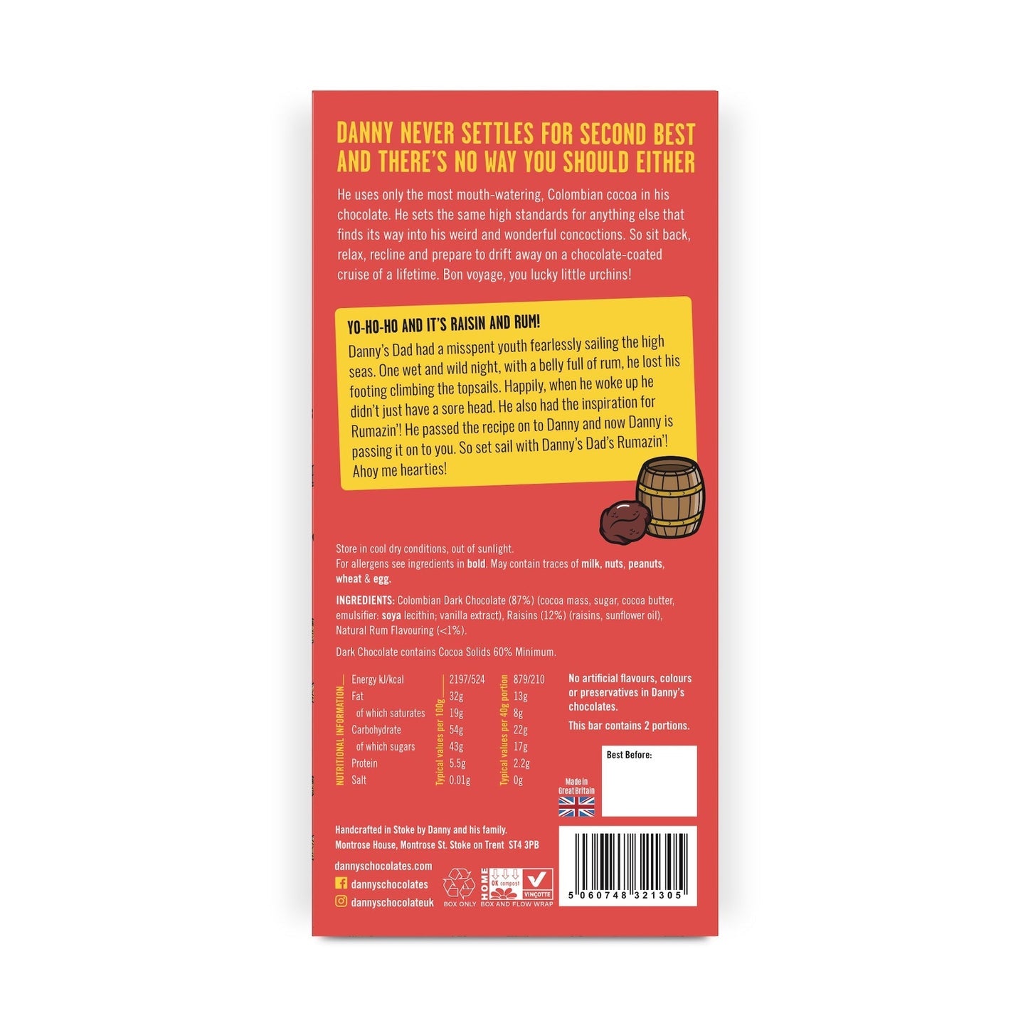 Rumazin Chocolate Bar