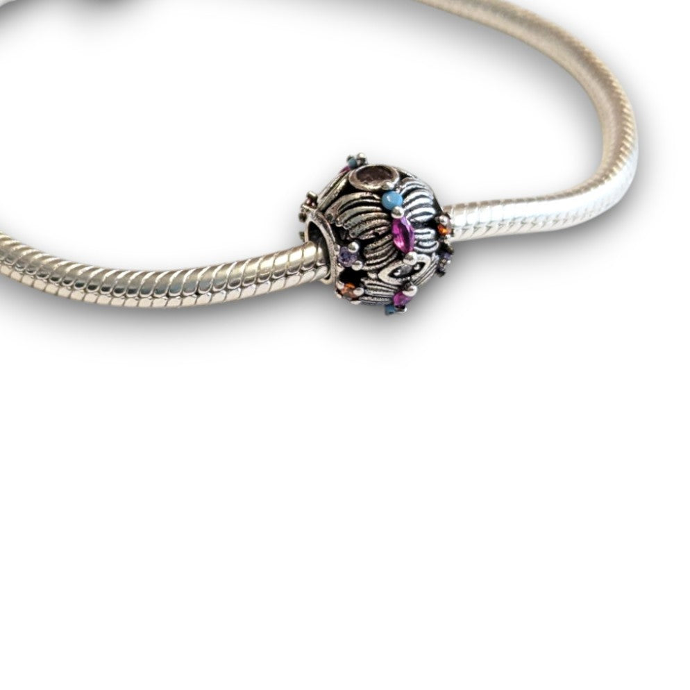 Silver Butterfly Bead Charm