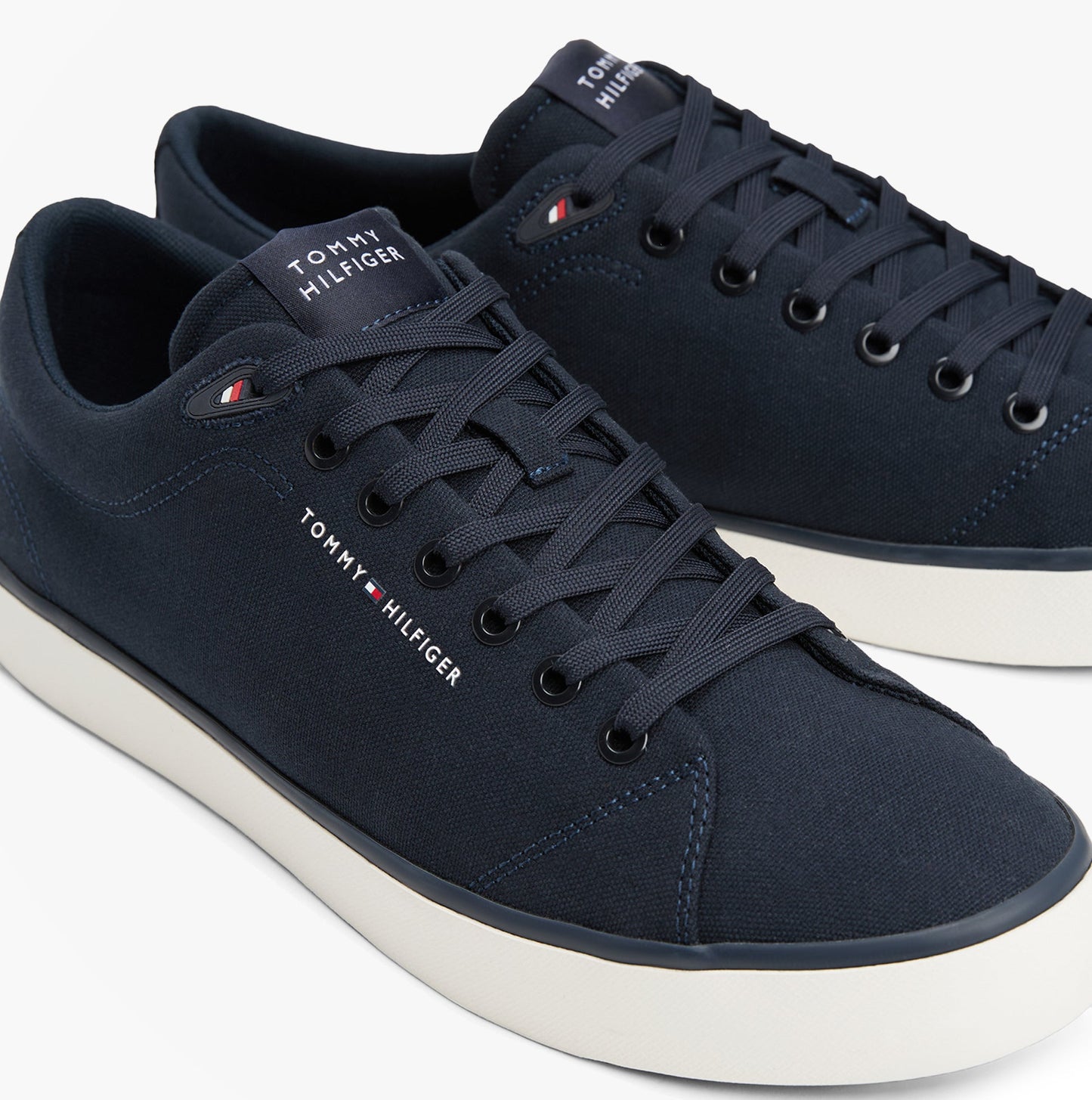 Tommy Hilfiger HI VULC LOW CORE Mens Canvas Trainers Desert Sky