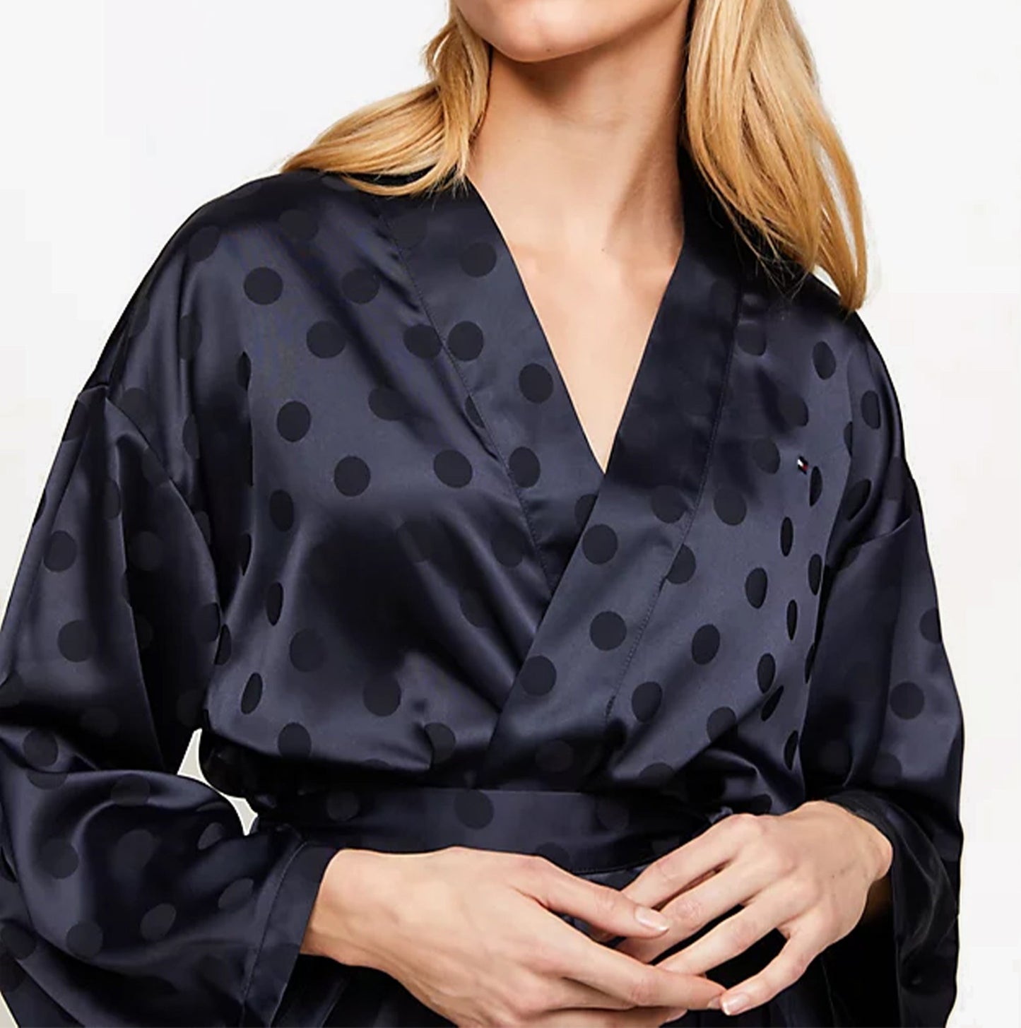 Tommy Hilfiger KIMONO POLKA DOTS Womens Bathrobe Desert Sky