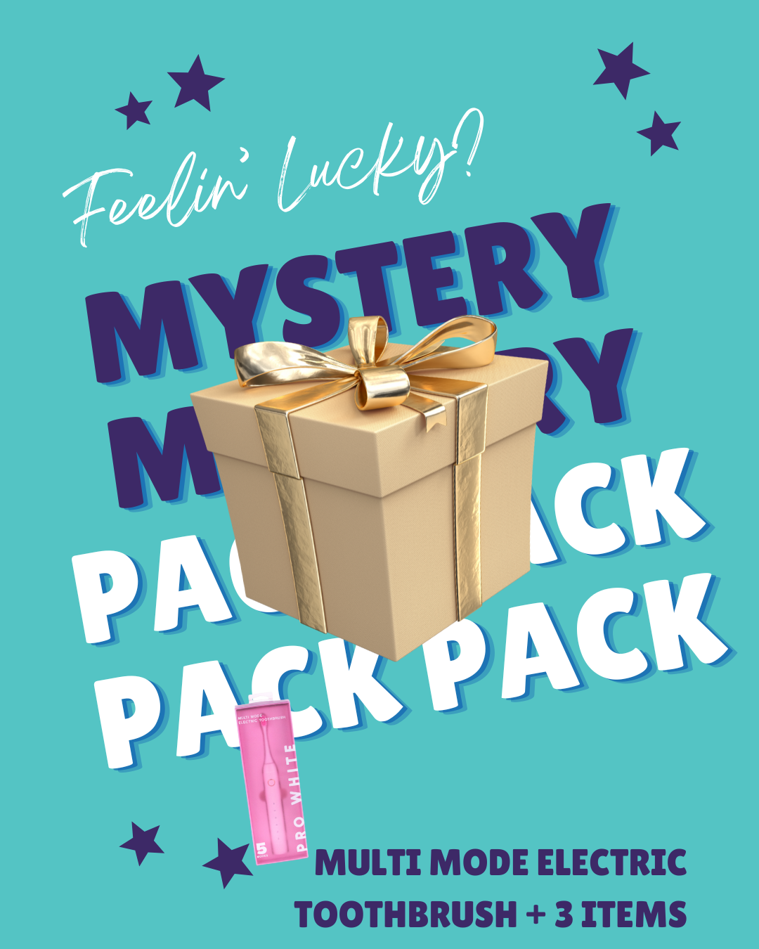 Multi Mode Electric Toothbrush + 3 Mystery Items Pack