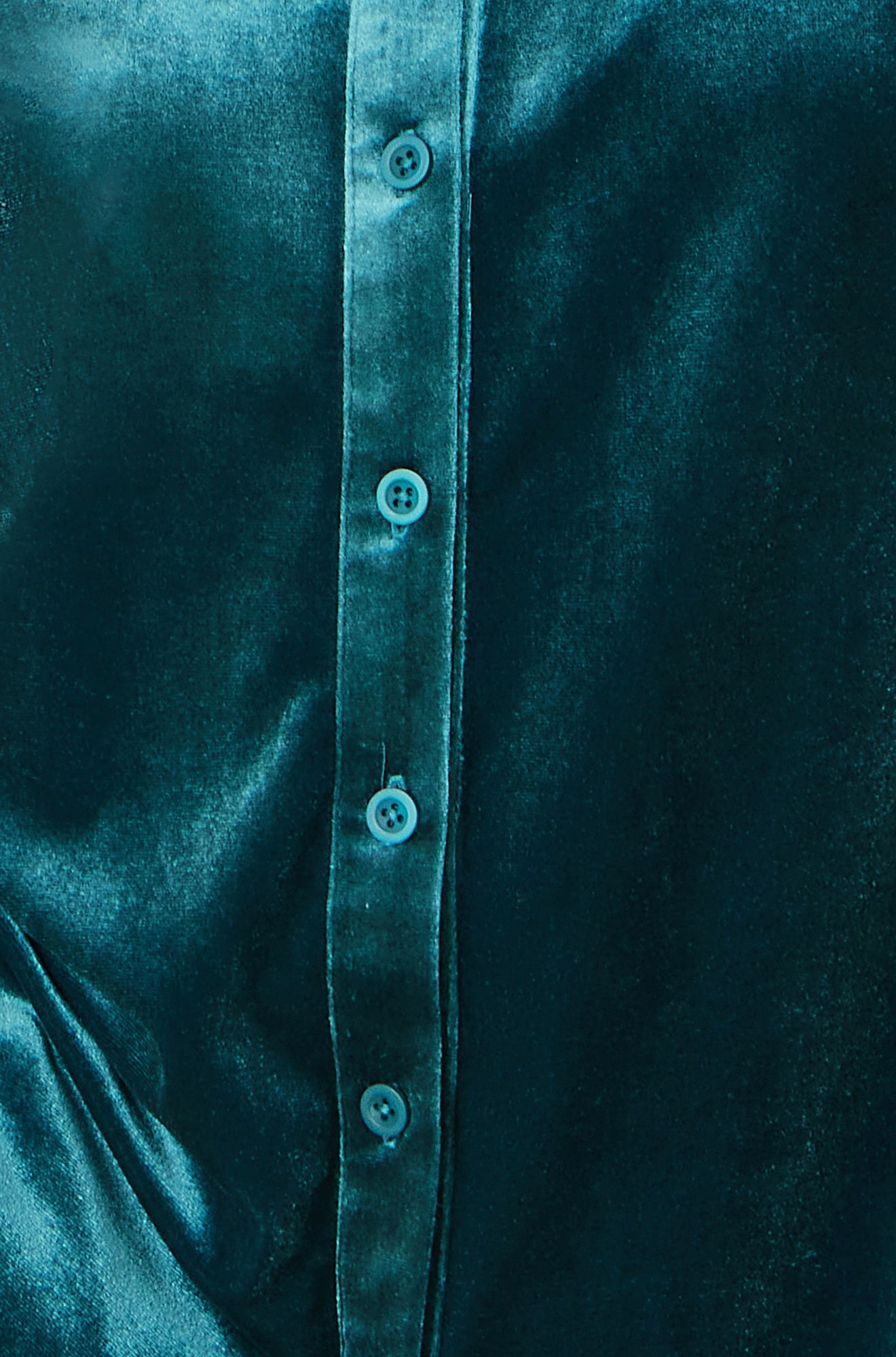 Teal Velvet Relaxed Fit Shirt