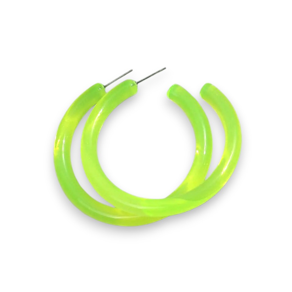 Amnesia Jewellery | Neon Round Hoop Fashion Earrings
