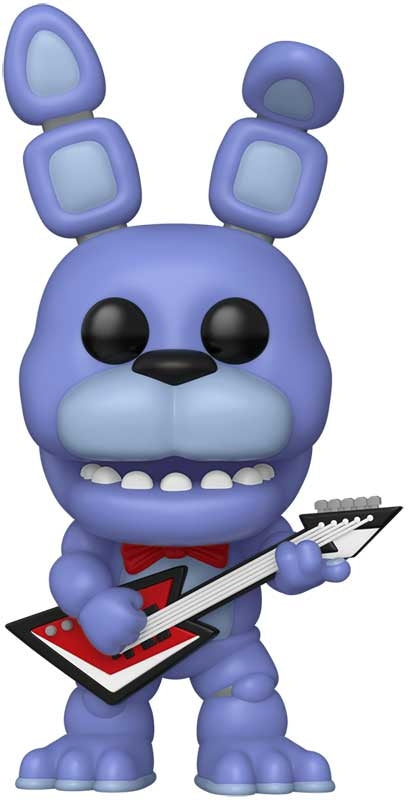 Bonnie from Five Nights at Freddy's character with a guitar on a white background