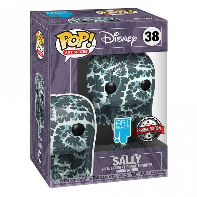 Funko Pop! vinyl figure packaging for Sally from Disney's A Nightmare Before Christmas, featuring the Funko and Disney logos.