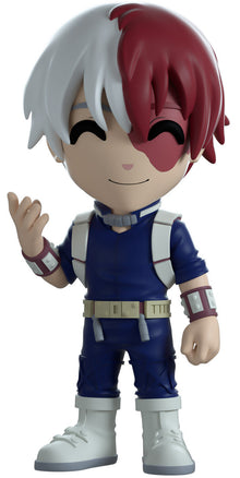vinyl figure of Shoto Todoroki from My Hero Academia, featuring blue and white design