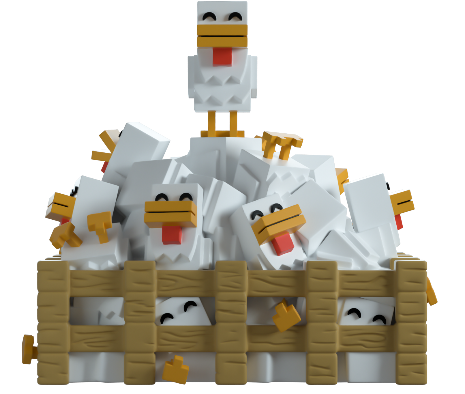 vinyl figure of chickens from Minecraft with 'YOUTOOZ'