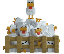 vinyl figure of chickens from Minecraft with 'YOUTOOZ'