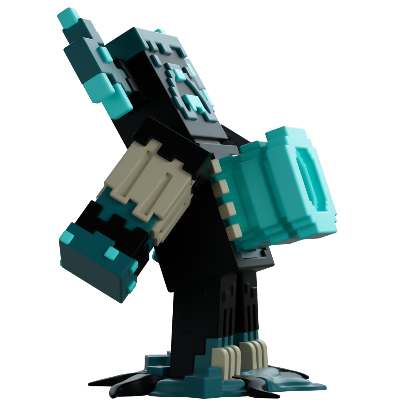 Pixelated vinyl figure Warden from Minecraft from 'YouTooz'