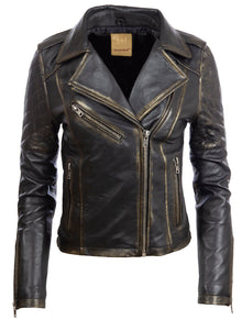 Women's Biker Jacket - Gold
