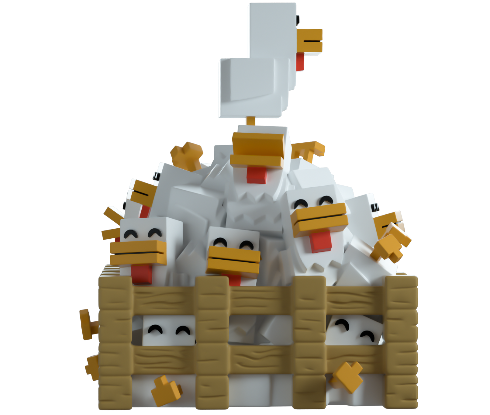 vinyl figure of chickens from Minecraft with 'YOUTOOZ'