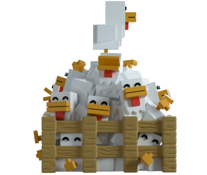 vinyl figure of chickens from Minecraft with 'YOUTOOZ'