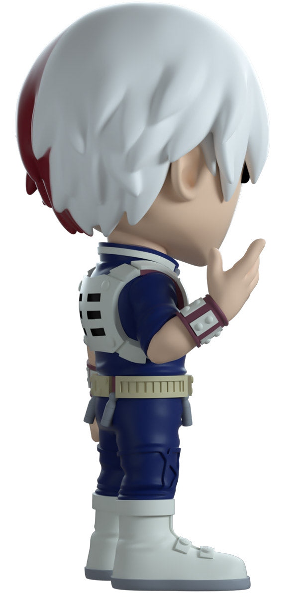 vinyl figure of Shoto Todoroki from My Hero Academia, featuring blue and white design