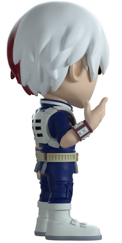 vinyl figure of Shoto Todoroki from My Hero Academia, featuring blue and white design