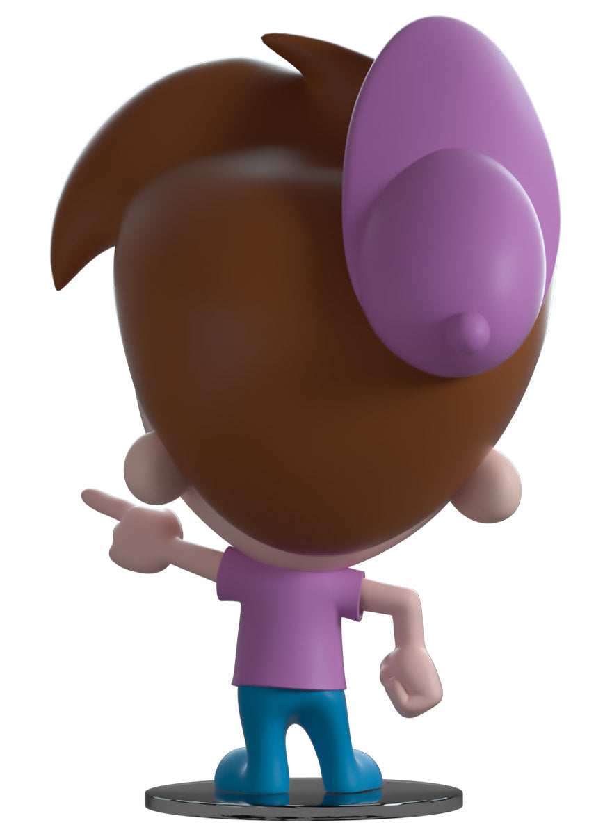 The back of a YouTooz vinyl figure of Timmy Turner, From 'The Fairly Odd parents'.