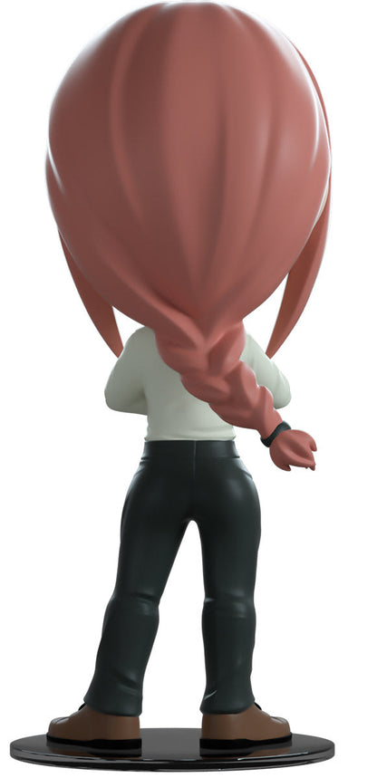 vinyl figure of a character named Makima with pink hair and yellow eyes, from the brand 'YouTooz'.