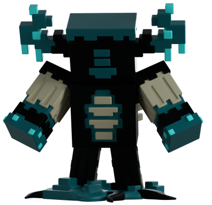 Pixelated vinyl figure Warden from Minecraft from 'YouTooz'