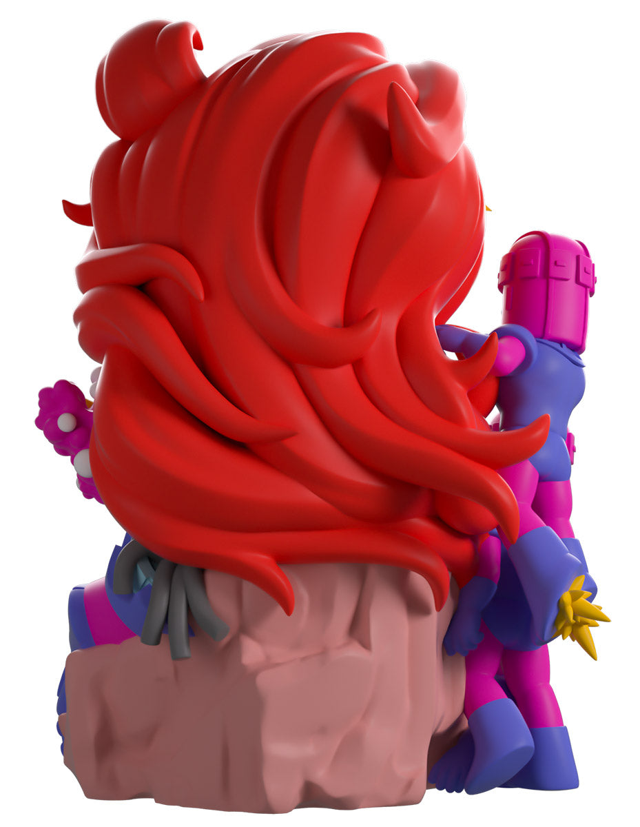 vinyl figure of 'Jean Grey' a character with red hair and blue outfit, from 'YouTooz' 