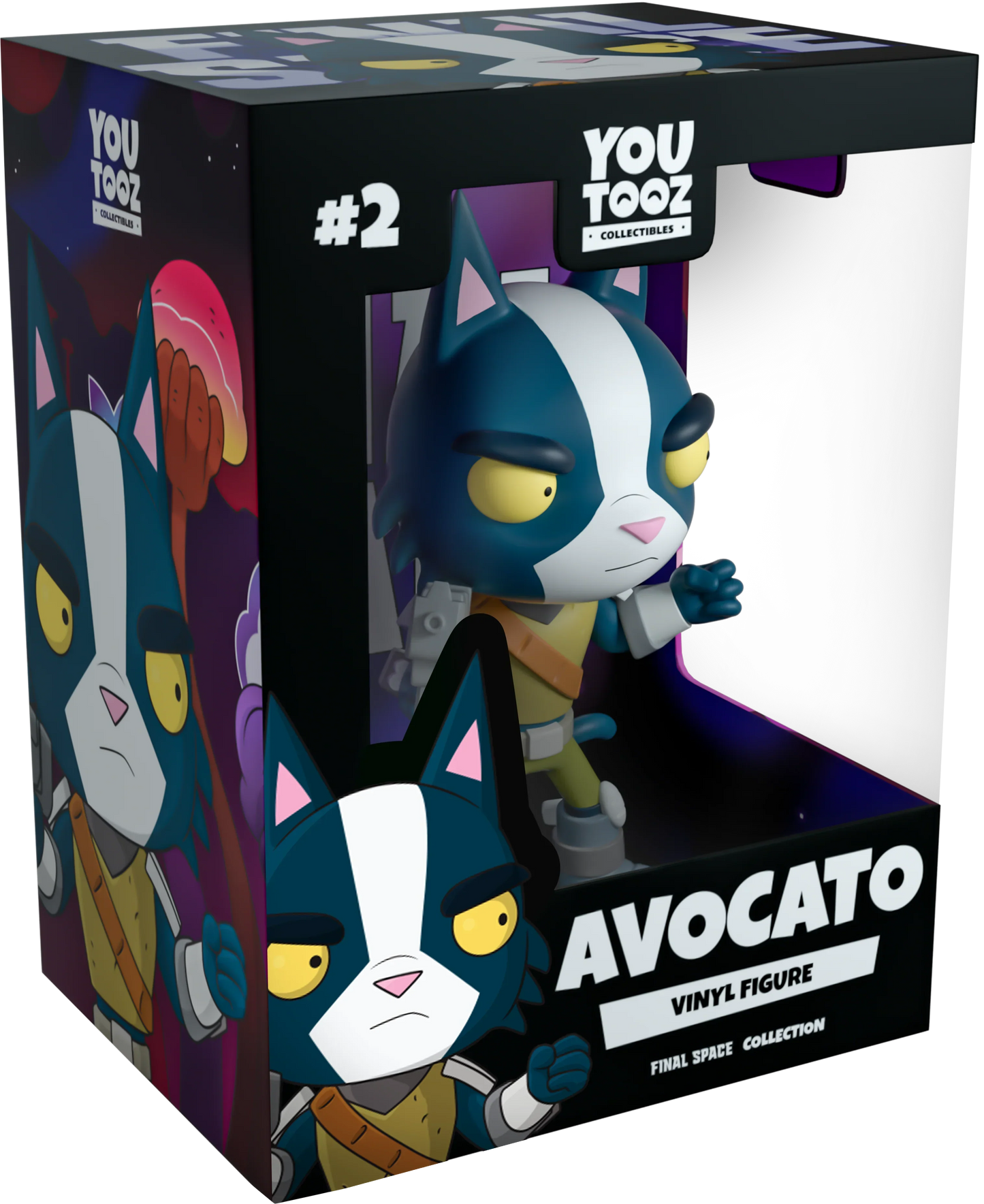 Boxed Avocato vinyl figure from You Tooz with colorful design and character illustration.