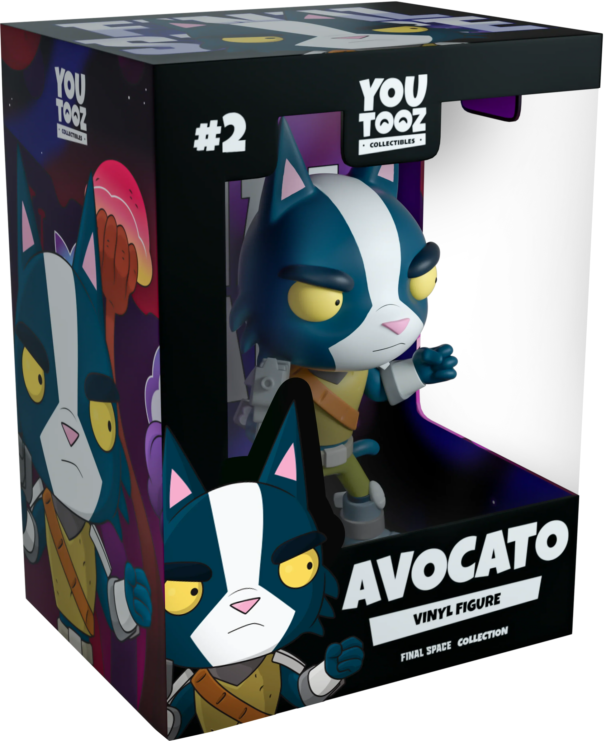 Boxed Avocato vinyl figure from You Tooz with colorful design and character illustration.