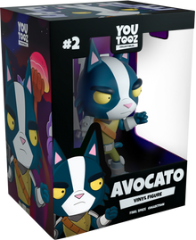 Boxed Avocato vinyl figure from You Tooz with colorful design and character illustration.