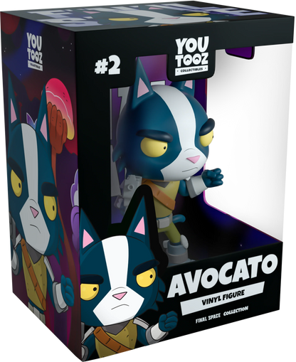 Boxed Avocato vinyl figure from You Tooz with colorful design and character illustration.