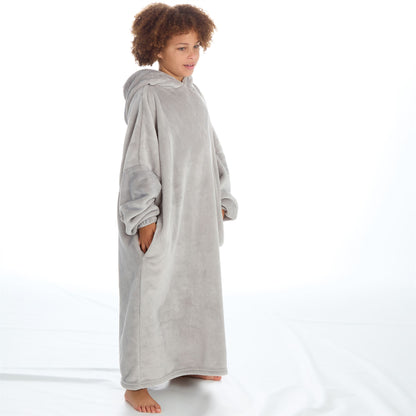 KIDS GREY OVERSIZED HOODIE - 7-13 YEARS