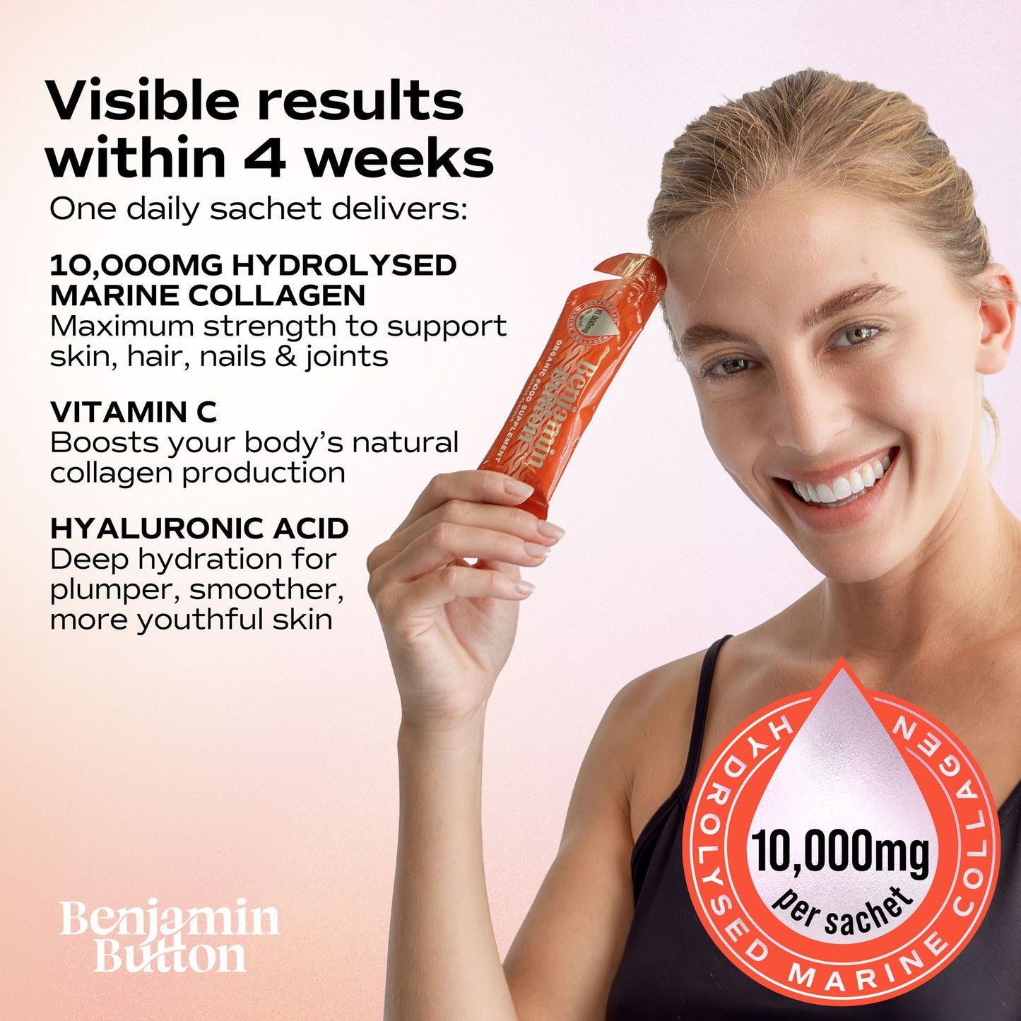 28x Orange 12,000mg Marine Collagen Liquid Sachets