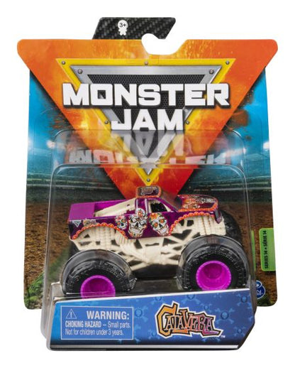 Monster Jam toy truck in packaging with colorful design