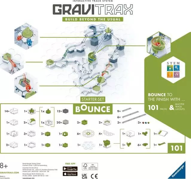 GraviTrax starter set packaging with interactive track system design.