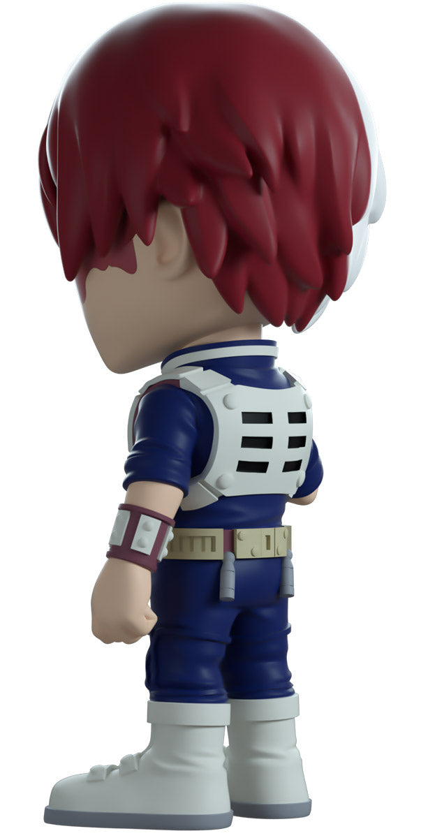 vinyl figure of Shoto Todoroki from My Hero Academia, featuring blue and white design