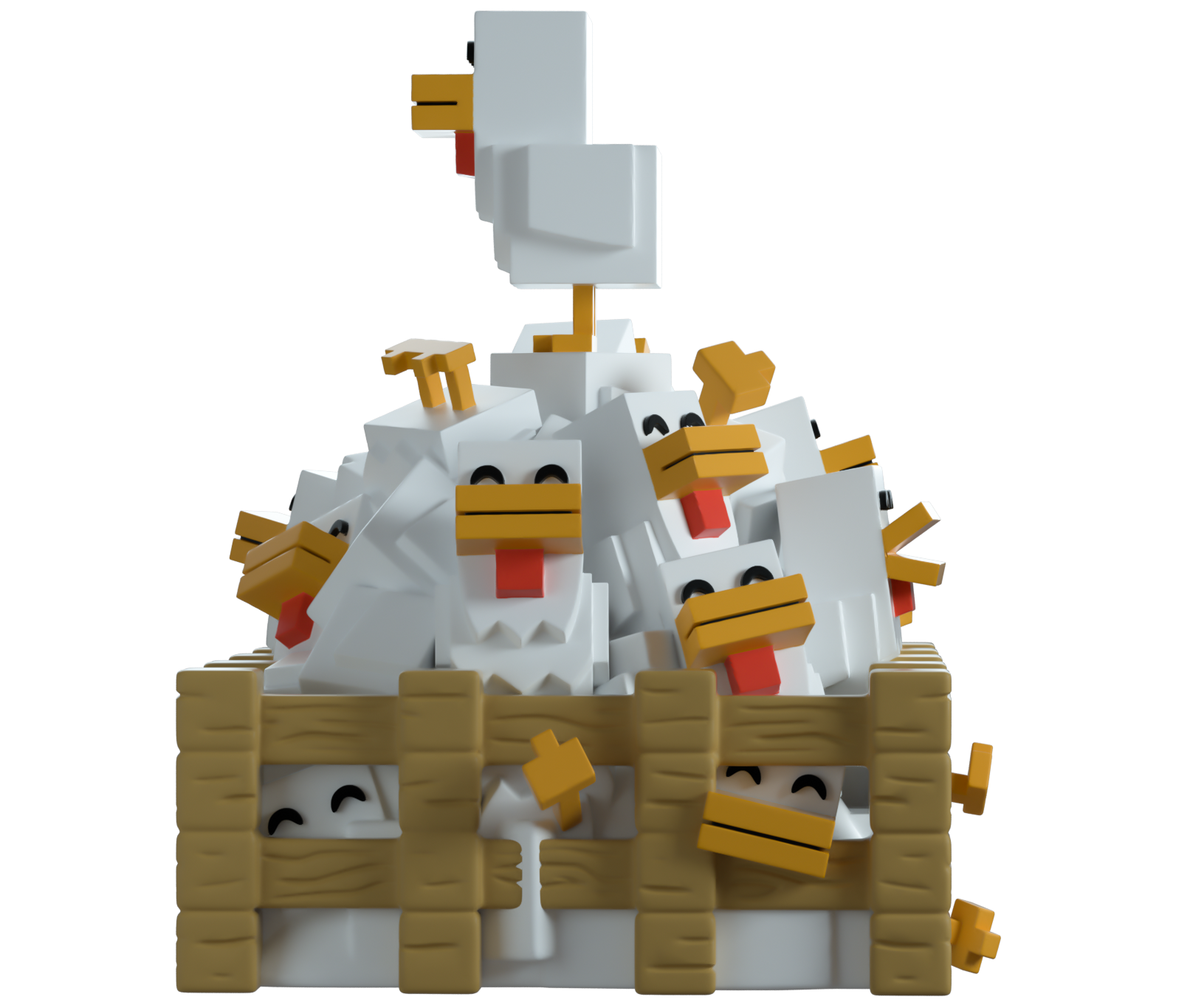 vinyl figure of chickens from Minecraft with 'YOUTOOZ'