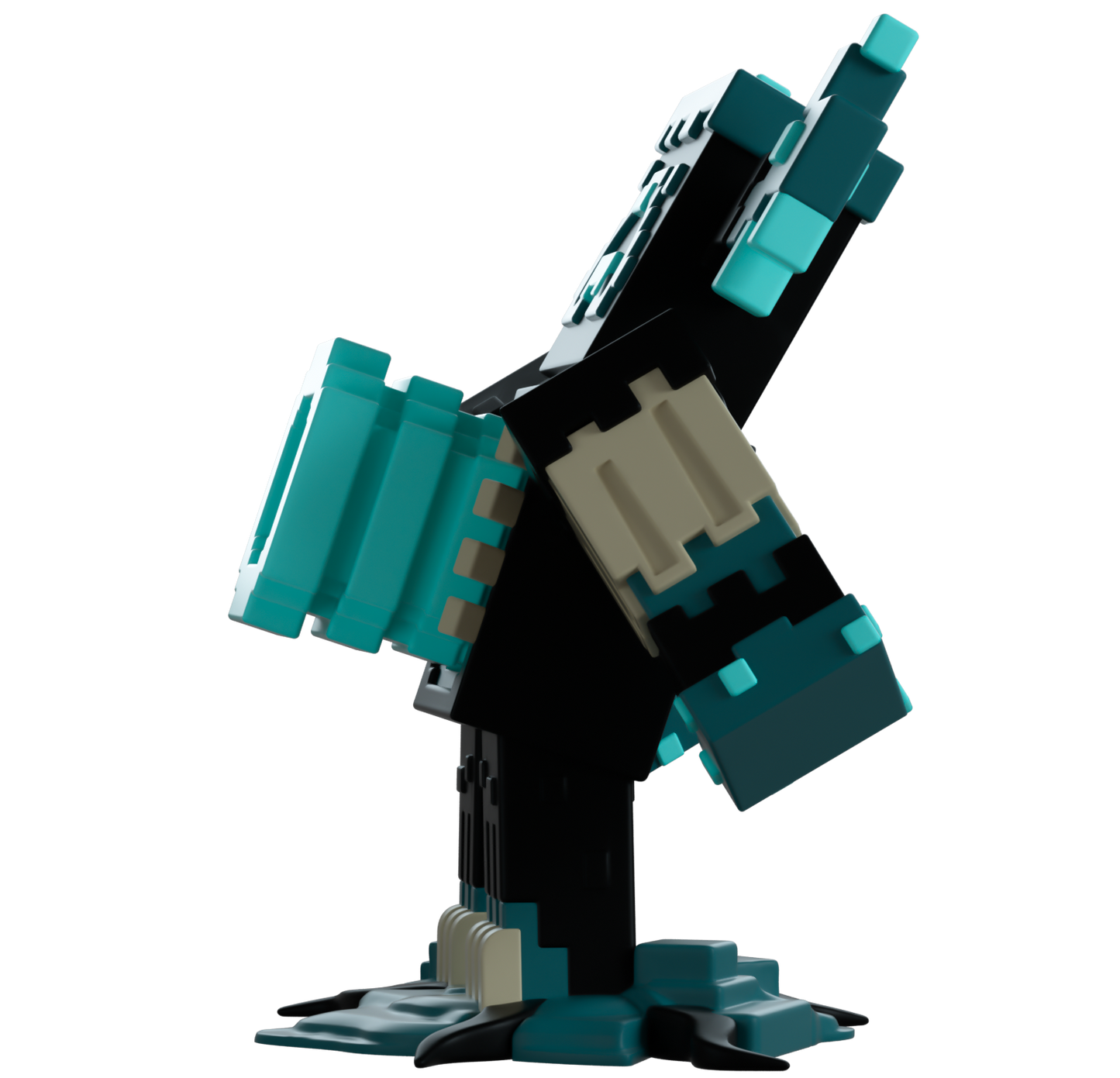 Pixelated vinyl figure Warden from Minecraft from 'YouTooz'