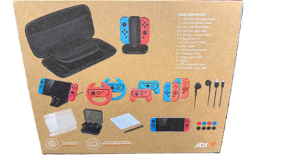 Nintendo Switch 24-In-1 Mega Bundle - Charging Stand Case Wheels & More