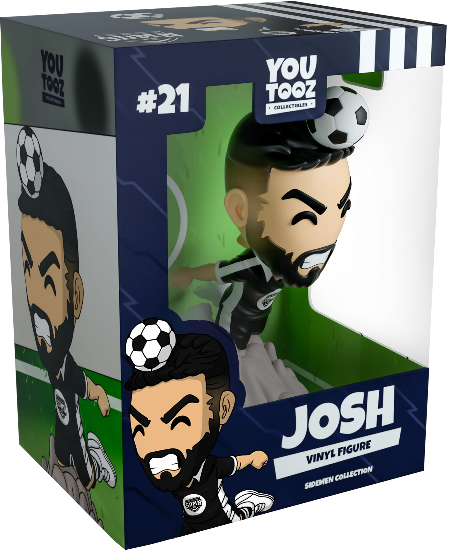 Box packaging of a vinyl figure "Josh" with 'YouTooz' branding and character illustration.