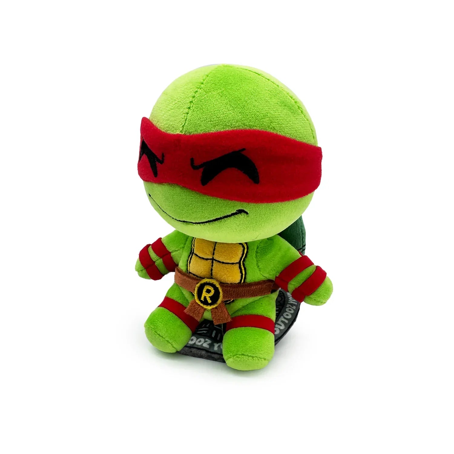 TMNT Green plush toy with red mask on a white background