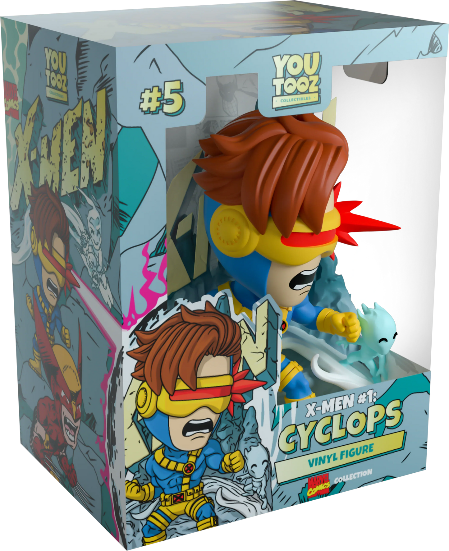 X-Men Cyclops vinyl figure in packaging with colorful design