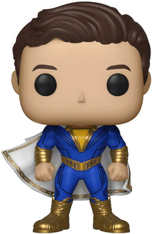 Funko Pop! vinyl figure of a superhero in blue and gold costume on a white background