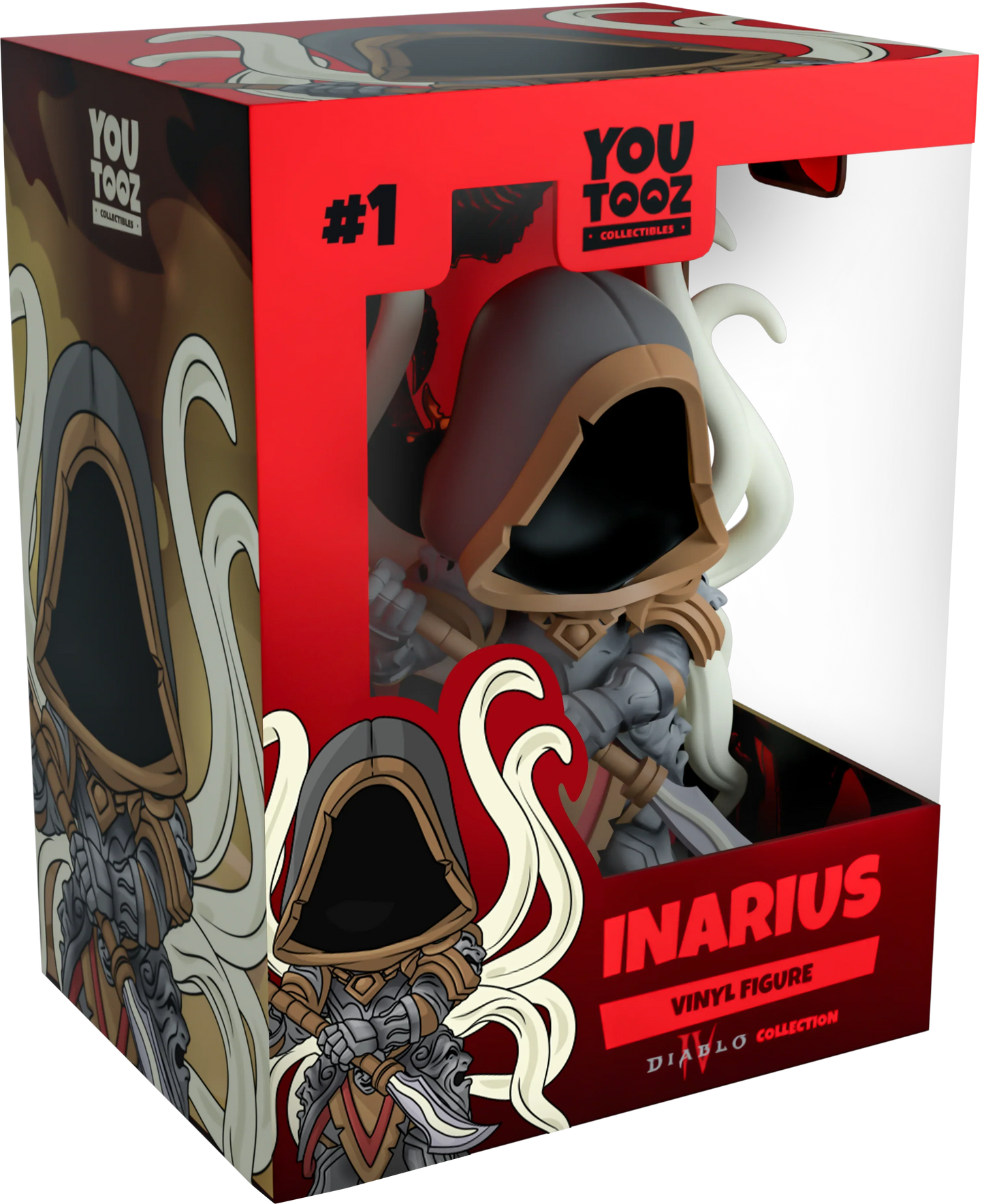 Boxed vinyl figure of Inarius from You Tooz, For Diablo IV.