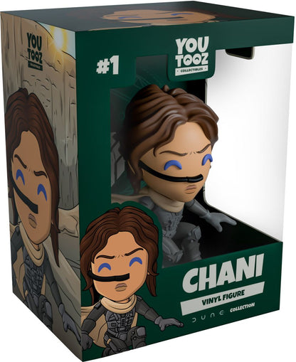 Boxed vinyl figure of Chani from YouTooz with 'Dune' branding