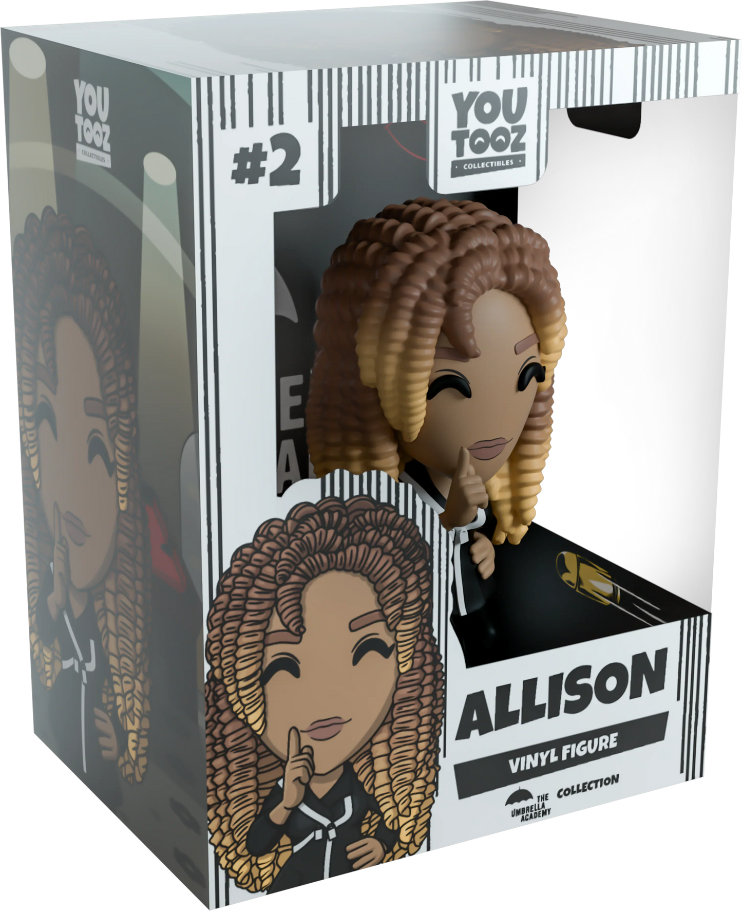 Boxed vinyl figure of a 'ALLISON' , featuring the brand 'YouTooz'.