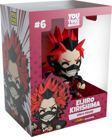Vinyl figure of Eijiro Kirishima in a YouTooz box with red and black hair and a mask.