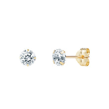 4mm Cubic Zirconia Stud Earrings